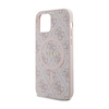 Guess 4G Collection Leder Metall Logo MagSafe - iPhone 12 / iPhone 12 Pro Tasche (rosa)