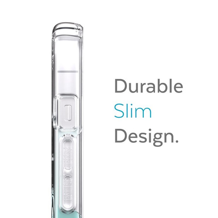 Speck Presidio Perfect-Clear + Ombre + MagSafe - iPhone 13 Hülle mit MICROBAN-Beschichtung (Clear/Fantasy Teal Fade)