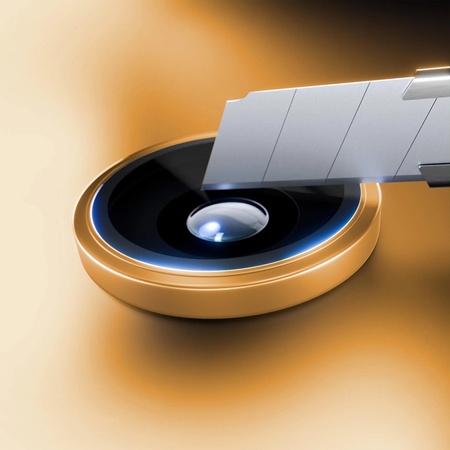 3mk HARDY Lens Protection Pro - Sklo na objektiv fotoaparátu iPhone 17 Pro / iPhone 17 Pro Max (Orange)