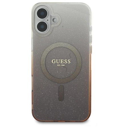 Guess IML Glitter Gradient MagSafe - Hülle iPhone 16 (Braun)