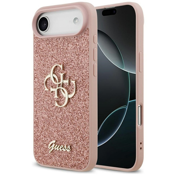 ETUI DO IPHONE AIR GUESS ORYGINALNE RÓŻOWE BROKATOWE ELEGANCKIE CASE
