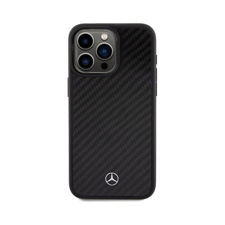 Mercedes Carbon Fiber Dynamic - pouzdro pro iPhone 15 Pro Max (černé)