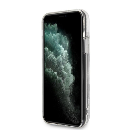 Karl Lagerfeld Flüssig-Glitzer-Herzen - iPhone 11 Pro Max Hülle