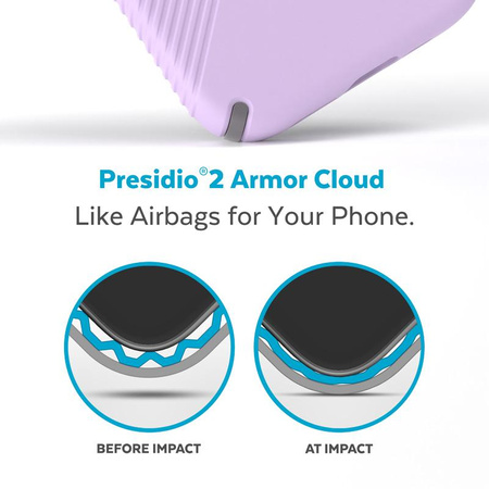 Speck Presidio2 Grip - Antypoślizgowe etui iPhone 14 Pro Max (Spring Purple / Cloudygrey / White)