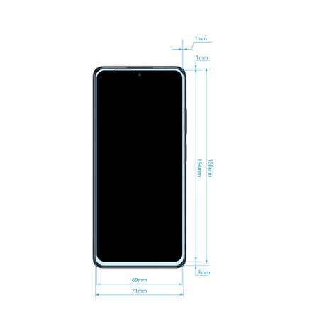 Crong 7D Nano Flexible Glass - Verre hybride 9H incassable pour l'ensemble de l'écran du Xiaomi Redmi Note 11 Pro 5G