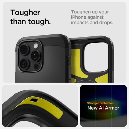 Spigen Tough Armor T MagSafe - tok iPhone 16 Pro Max készülékhez (fekete)