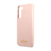 Guess Silicone Script Metal Logo - Samsung Galaxy S23 Case (pink)