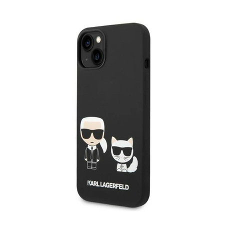 Karl Lagerfeld Liquid Silicone Karl & Choupette MagSafe - pouzdro na iPhone 14 (černé)