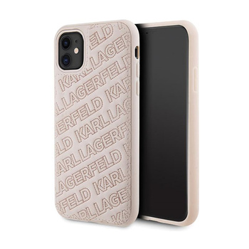 Karl Lagerfeld Quilted K Pattern - iPhone 11 Case (pink)