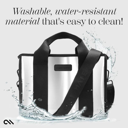 Case-Mate Mini Travel Tote Bag – Wasserdichte Reisetasche zum Umhängen (Silberchrom)