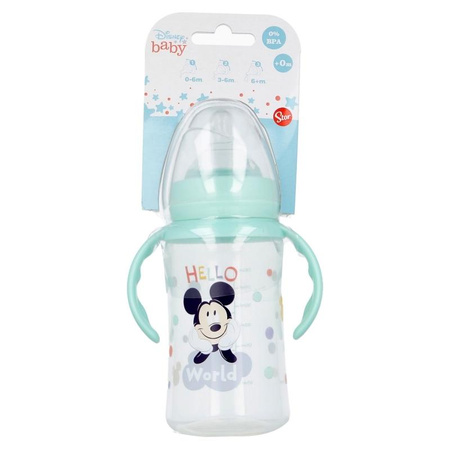 Mickey Mouse - Cumisüveg szívócsővel és fogantyúval 360 ml (Cool)