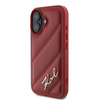 Karl Lagerfeld Gesteppte Signatur - iPhone 16 Tasche (rot)