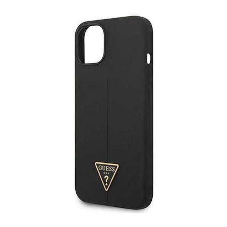 Guess Silicone Triangle Logo - Hülle für iPhone 14 Plus (Schwarz)