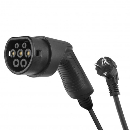 Green Cell - GC EV PowerCable 3.6kW Schuko - Chargeur mobile de type 2 pour la recharge des voitures électriques et hybrides rechargeables