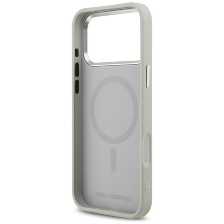 Karl Lagerfeld Karl & Choupette Pins MagSafe - Hülle für iPhone 17 Pro Max (grau)