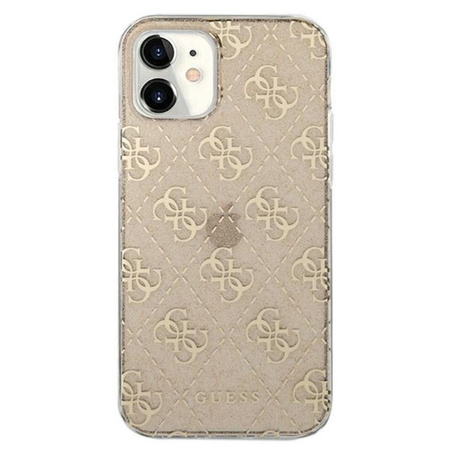 Guess 4G Glitter - pouzdro pro iPhone 12 Mini (zlaté)