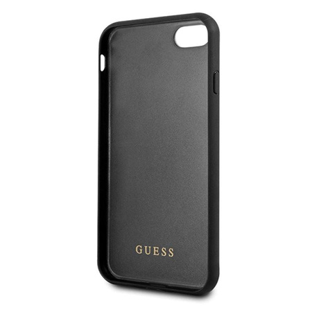 Guess Double Layer Glitter Case Peony G - pouzdro pro iPhone SE 2020 / 8 / 7 (černé)