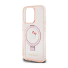 Hello Kitty Ring Stand Glitter Electrop Logo MagSafe - Etui iPhone 15 Pro (różowy)