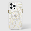 Case-Mate Floral Gems MagSafe - Étui pour iPhone 15 Pro Max (Or)