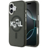 Karl Lagerfeld IML Glitter Karl & Choupette Sketch Logo MagSafe - Custodia per iPhone 17 (Nero)