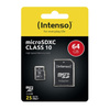 Intenso MicroSDXC - 64 GB Class 10 12/25 MB/s memory card with adapter