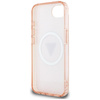 Guess IML Metal Glitter 4G Circle Triangle MagSafe - pouzdro pro iPhone 16e (růžové)