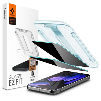Spigen GLAS.TR EZ FIT Privacy 2er-Pack - Gehärtetes Glas mit Sichtschutzfilter für Google Pixel 9 Pro XL 2 Stk