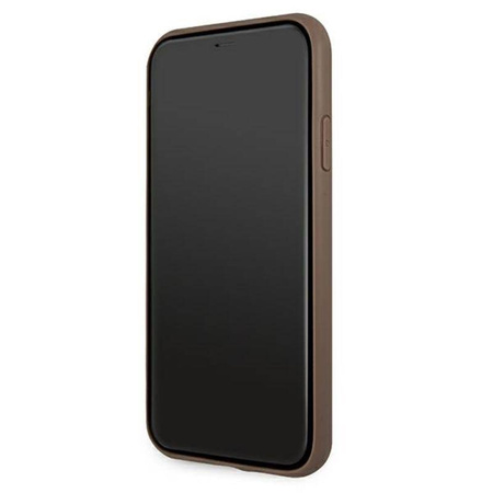 Guess 4G Printed Stripe - iPhone 11 Case (Brown)