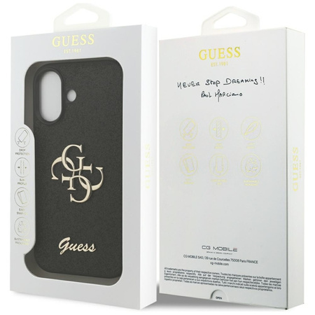 Guess Fixed Glitter Big 4G - Hülle iPhone 17 (schwarz)