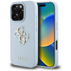 Guess Grained Big 4G Logo Small Classic Logo - Pouzdro pro iPhone 16 Pro (modré)