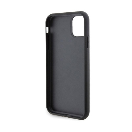 Karl Lagerfeld Gripstand Saffiano Choupette Pins - pouzdro na iPhone 11 (černé)