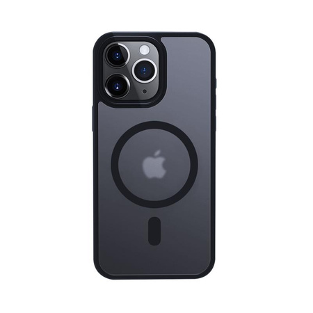 Kryt Crong Hybrid Frost MAG - pouzdro MagSafe pro iPhone 15 Pro Max (tmavě modré)