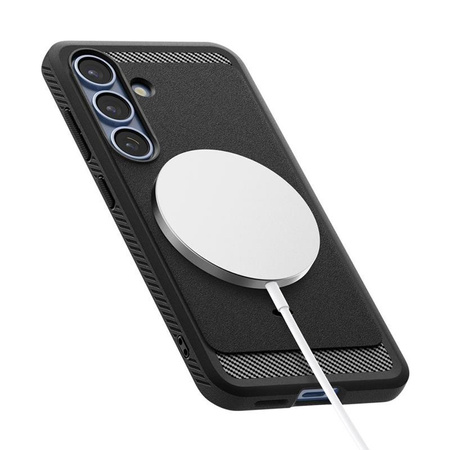 Spigen Rugged Armor MagSafe - tok Samsung Galaxy S25 (matt fekete)