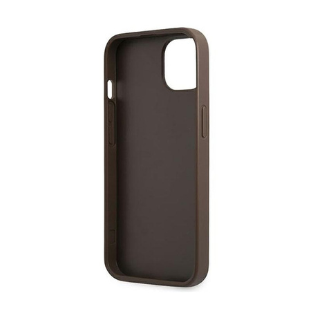 Guess 4G Bottom Stripe Collection - Coque pour iPhone 13 (marron)
