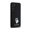 Karl Lagerfeld Silicone Choupette Metal Pin - Tasche Samsung Galaxy S24+ (czarny)