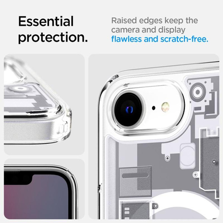 Spigen Ultra Hybrid MagSafe - Hülle für iPhone 16e (Zero One White)