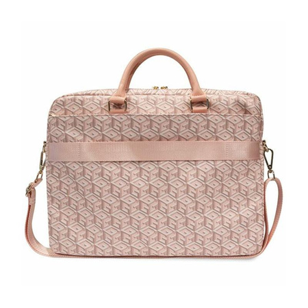 Guess GCube Stripes Computer Bag - 16" Notebook Bag (Pink)