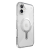 Speck Presidio Perfect-Clear Grip ClickLock & MagSafe - iPhone 16 Plus Hülle (Transparent / Chrom-Finish / Serene Silver)