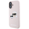 Karl Lagerfeld Silikon Double Heads Print MagSafe – Hülle für iPhone 16 (rosa)