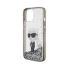 Karl Lagerfeld Liquid Glitter Ikonik - iPhone 15 Tasche (Transparent)