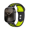 Crong Duo Sport – Strap for Apple Watch 38/40/41/42 mm (black/lime)