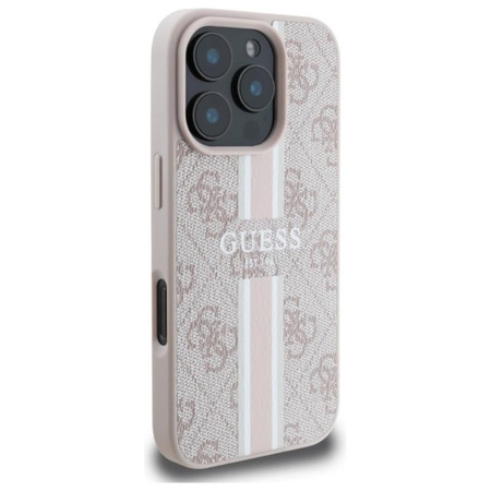 Guess 4G Printed Stripes MagSafe - iPhone 16 Pro Max Case (pink)