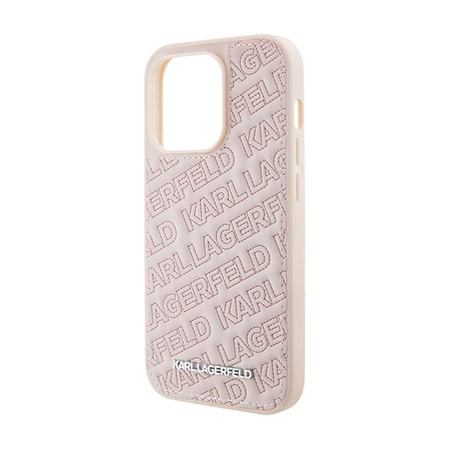 Karl Lagerfeld Quilted K Pattern - Coque pour iPhone 15 Pro Max (rose)