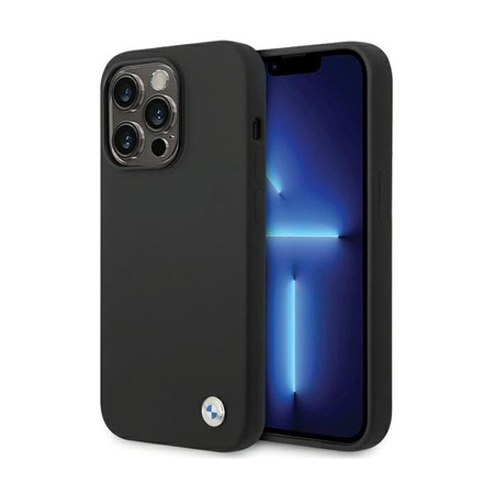BMW Silikon Metall Logo - iPhone 15 Pro Tasche (schwarz)