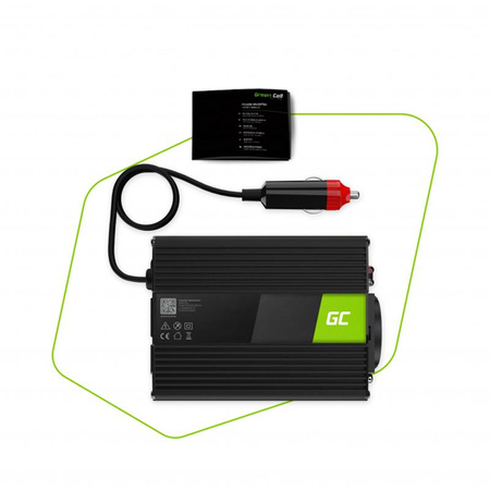 Green Cell - Convertisseur de tension Onduleur 12V à 230V 150W/300W Onde sinusoïdale pure