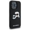 Karl Lagerfeld szilikon dupla fejű nyomtatott MagSafe - iPhone 16 Pro tok (fekete)
