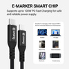 Crong Soft Link - Câble USB-C 100W PD 5A vers USB-C 25cm (noir)