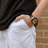 PURO Classic Leather Band - Bőrszíj Samsung Galaxy Watch 5 / Watch 5 Pro / Galaxy Watch 4 / Watch 4 Classic (fekete)