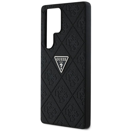 Guess Hot Stamp 4G Pattern Triangle Metal Logo - Pouzdro pro Samsung Galaxy S25 Ultra (černé)