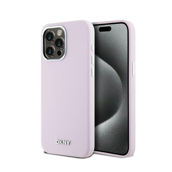 DKNY Liquid Silicone Small Metal Logo MagSafe - iPhone 14 Pro Max tok (rózsaszín)